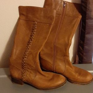 Lovingly worn Lucky Brand knee high leather boots